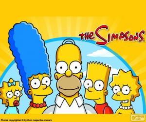 пазл Вся семья Симпсоны